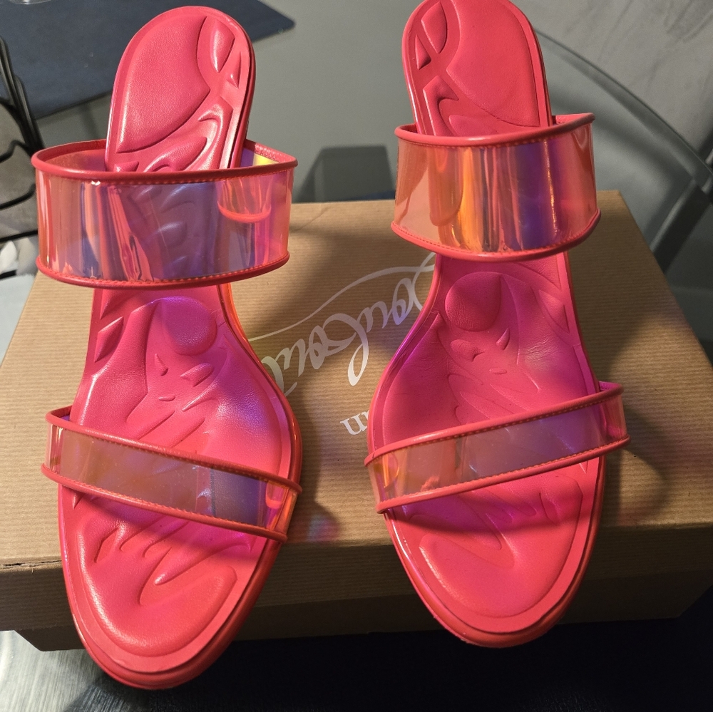 Christian Louboutin fuchsia sandals